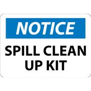 Notice, Spill Clean Up Kit Signs
