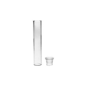 Shell Vials, Clear N-51A Borosilicate Glass, with White Polyethylene Plug Style Needle Closure (Not Attached), TITESEAL®