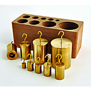 Weight Set, Hoooked Brass, Set of 9