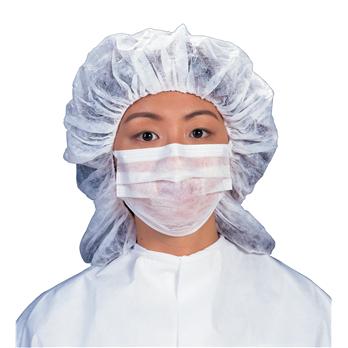 Kimtech™ M6 Pleat-Style Face Masks (62477), Knitted Ear Loops, Double Bag, White, One Size, 500 Masks / Case, 50 / Bag, 10 Bags