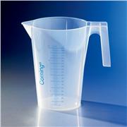 Reusable Plastic Beaker with Handle and Spout, Polypropylene