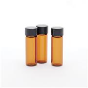 Amber Screw Thread Vials with Attached Closures