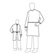 Tyvek® IsoClean® Gowns with Serged Seams and Bound Neck with Ties
