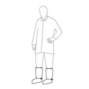 Tyvek® IsoClean® Boot Covers with Serged Seams, Covered Elastic Openings and PVC Soles
