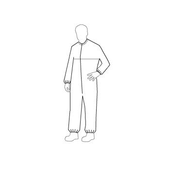 Tyvek® IsoClean® Coveralls with Bound Seams and Bound Neck