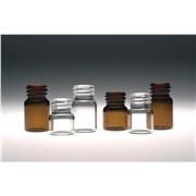 Amber Borosilicate Compound Vial with Green Thermoset F217 & PTFE Caps