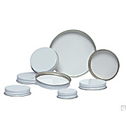 Pulp/Polyethylene Lined White Metal Caps