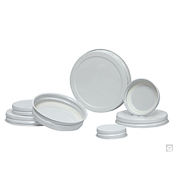 Plastisol Lined White Metal Caps