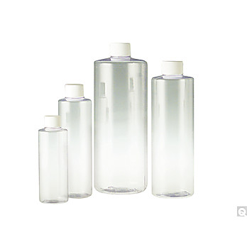 Clear PVC Cylinder with White PP SturdeeSeal® PE Foam Caps