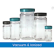 Vacuum & Ionized Clear Graduated Medium Rounds with Green Thermoset F217 & PTFE Caps