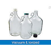 Vacuum & Ionized Clear Jug with Green Thermoset F217 & PTFE Caps Vacuum & Ionized