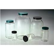 Clear Standard Wide Mouths with PP Cap & PTFE Disc