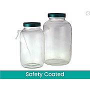 Safety Coated Wide Mouth Jars with Green Thermoset F217 & PTFE Lined