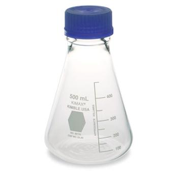 Erlenmeyer Flasks, Plastic Safety Coated, with Screw Cap