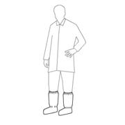 Tyvek® IsoClean® Boot Covers with Serged Seams, Elastic Opening and PVC Sole
