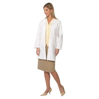 Worklon Ladies' Fashion Lab Coat, White, 35" Long
