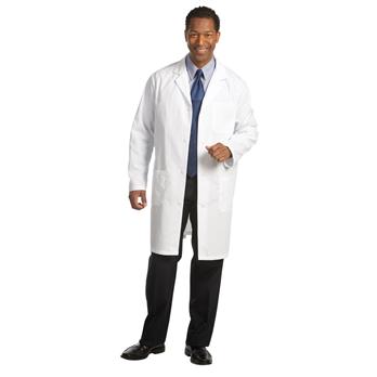 Worklon Men's Consultation Lab Coat, White, 39" Long