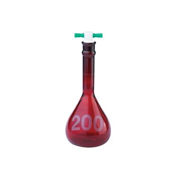 KIMAX® RAY-SORB® Heavy-Duty Wide-Mouth Class A Volumetric Flasks with PTFE Stoppers