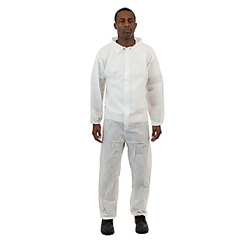 White SMS Coverall Elastic Wrist & Ankle