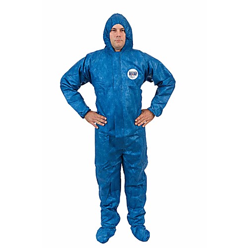 ViroGuard® Blue Coverall with Hood & Boot