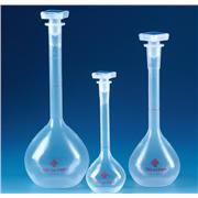 VITLAB Volumetric Flask, PMP, with screw caps. Class B per DIN EN ISO 1042