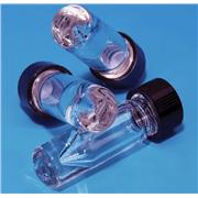 Nextgen™ V-Vials, Clear Graduated Glass With Solid Top Black Phenolic Caps