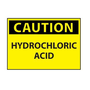 Hydrochloric Acid Caution Sign