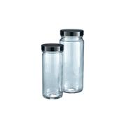 Tall Straight-Sided Clear Glass Jars