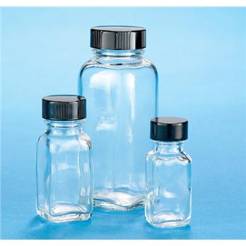 Clear Glass French Square Bottles