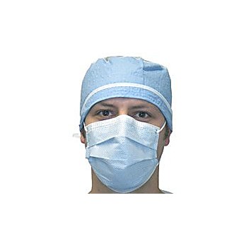 Procedure Mask FluidGard® Anti-fog Foam Pleated Earloops One Size Fits Most Blue NonSterile ASTM Level 3 Adult 50/BX, 500/CS