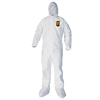 KleenGuard™ A40 Liquid & Particle Protection Coveralls, Elastic Wrists, Ankles, Hood & Boots