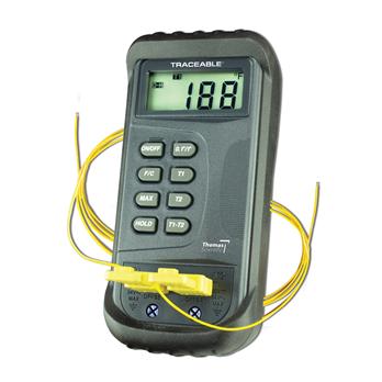 Traceable® Two-Channel Thermometer With Offsets