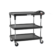 Metro myCart Series 3-Shelf Utility Cart, Black
