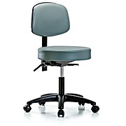 Vinyl Stool with Back - Storm Supernova Vinyl