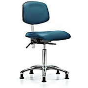 Class 100 Vinyl Clean Room Chair - Marine Blue Supernova Vinyl