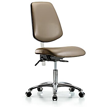 Class 100 Vinyl Clean Room Chair - Taupe Supernova Vinyl
