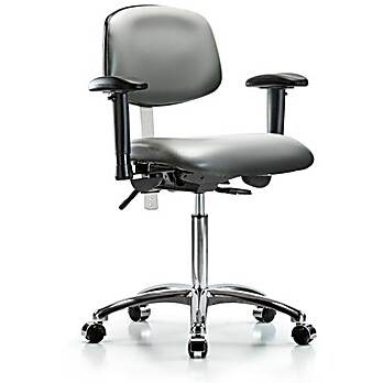Class 100 Vinyl Clean Room Chair - Sterling Supernova Vinyl