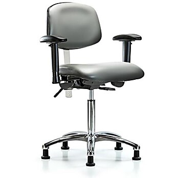 Class 100 Vinyl Clean Room Chair - Sterling Supernova Vinyl