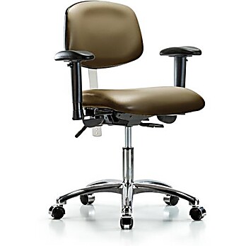 Class 100 Vinyl Clean Room Chair - Taupe Supernova Vinyl