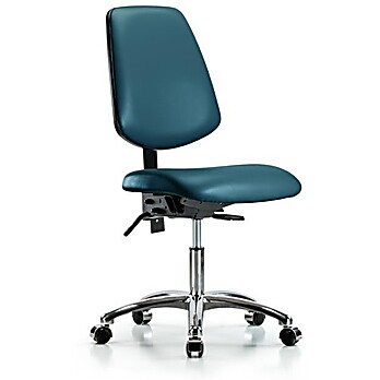 Vinyl Chair Chrome - Marine Blue Supernova Vinyl