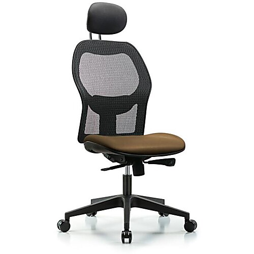 Executive Windrowe Mesh Back Chair with Taupe Supernova Seat