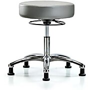 Vinyl Stool without Back Chrome - Sterling Supernova Vinyl