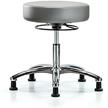 Vinyl Stool without Back Chrome - Sterling Supernova Vinyl