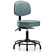 Vinyl Stool with Back - Storm Supernova Vinyl