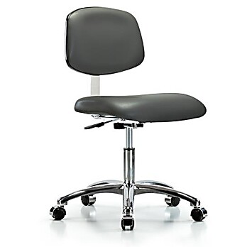 Class 10 Clean Room Vinyl Chair Chrome - Carbon Supernova Vinyl