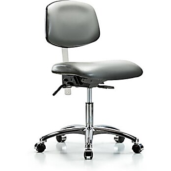 Class 100 Vinyl Clean Room Chair - Sterling Supernova Vinyl