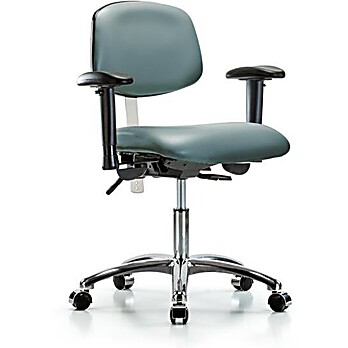 Class 100 Vinyl Clean Room Chair - Storm Supernova Vinyl