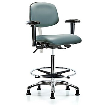 Class 100 Vinyl Clean Room Chair - Storm Supernova Vinyl