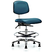 Class 100 Vinyl Clean Room Chair - Marine Blue Supernova Vinyl