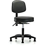 Vinyl Stool with Back - Carbon Supernova Vinyl